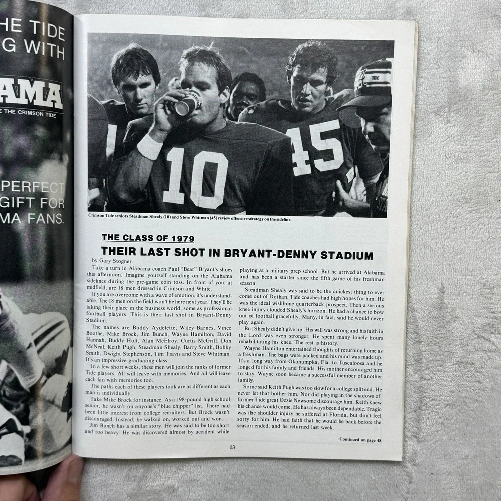 1979 Alabama Crimson Tide Rockin Rollin Program Bryant Denny Signed Team